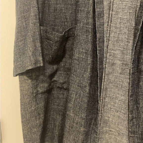 EILEEN FISHER Tweedy Hemp Organic Cotton Kimono Jacket XL Grey Open Front - Picture 7 of 12